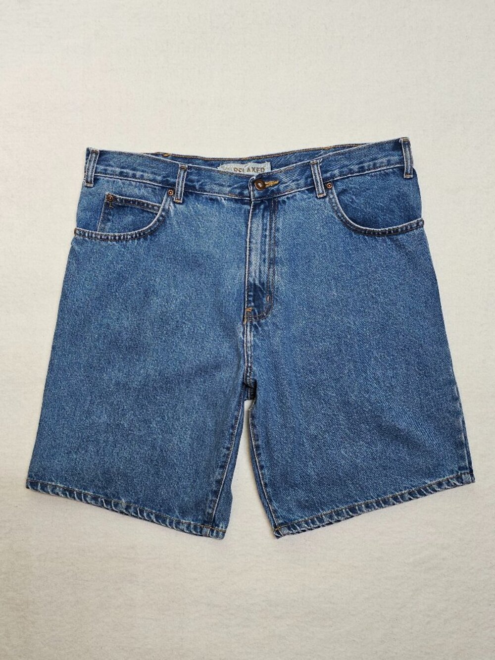 Faded Glory Men's Relaxed Fit Denim Shorts Blue Jean made of 100% Cotton Y2K
